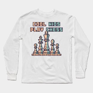 Chess Chessmen Chessboxing Gift for Cool Kids Long Sleeve T-Shirt